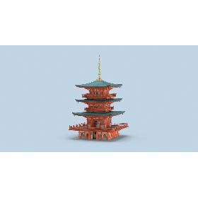 3D Japanese Temple 01 model